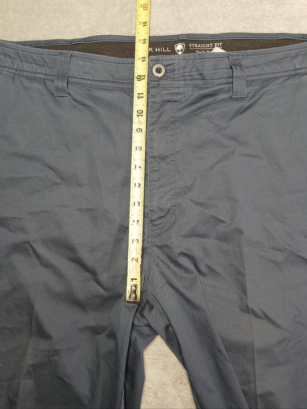 Oak Hill Men 46x30 46 x 30 Blue Flat Front Straight Lightweight Tech Pants Golf - Picture 9 of 12